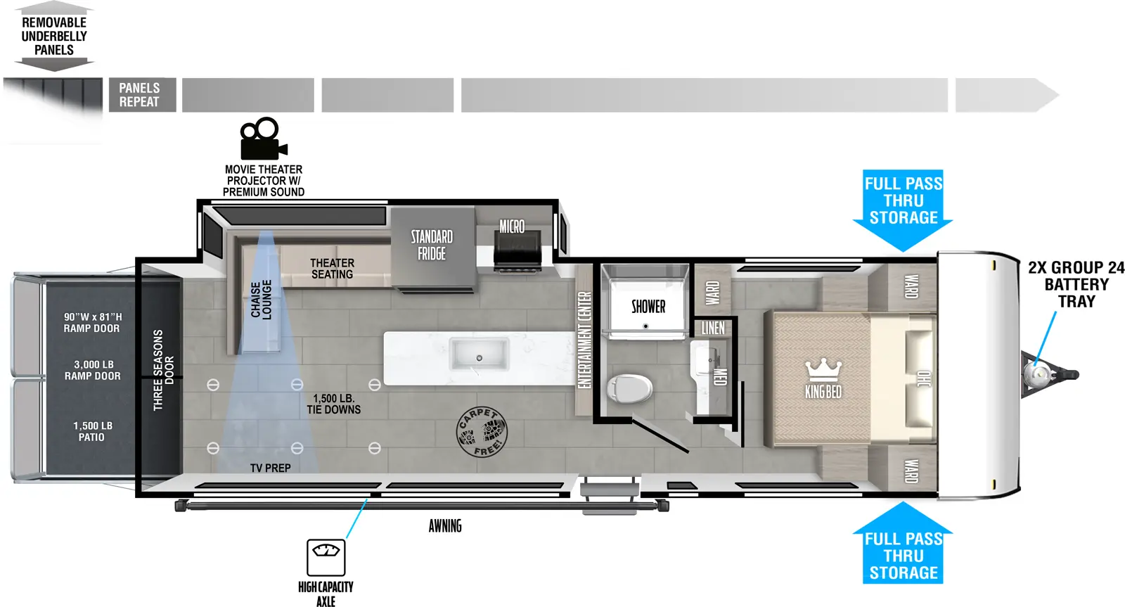 Wildwood Fsx 28VC Floorplan